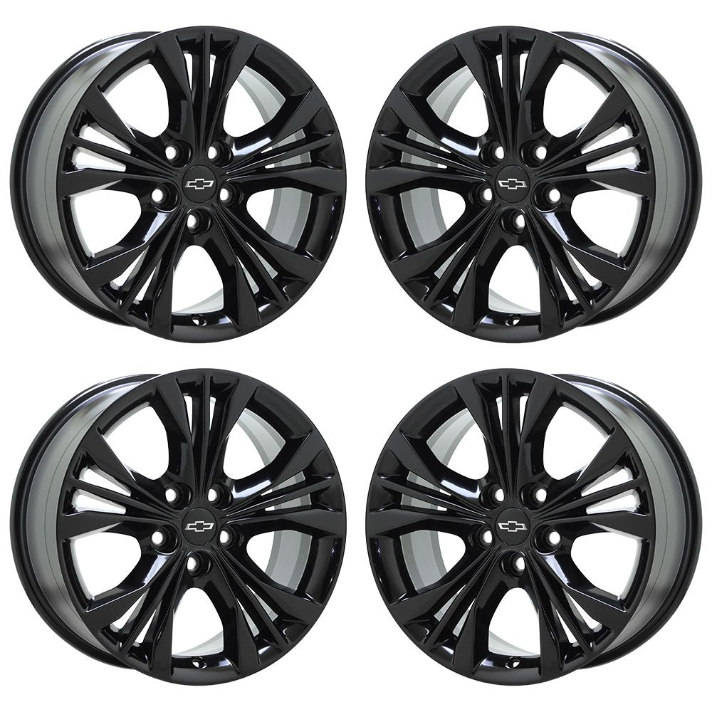 18" Chevrolet Impala 2014-2020 Gloss Black wheels rims Factory OEM set 5612 5710